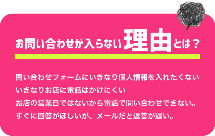 お問い合わせが入らない理由とは